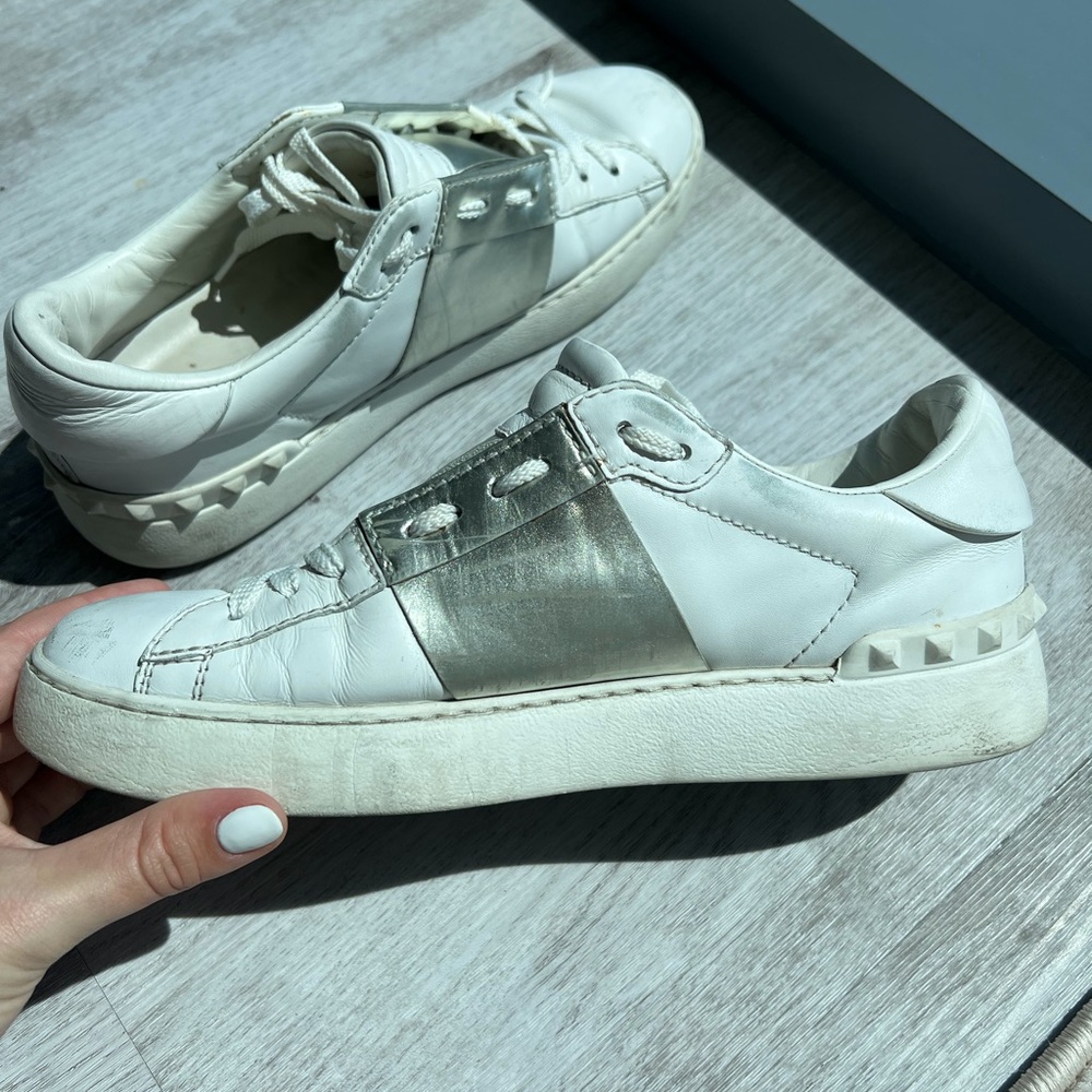 VALENTINO silver sneakers